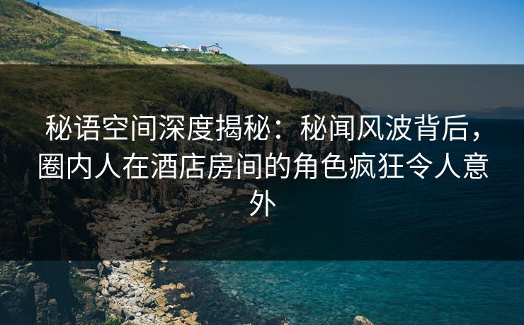 秘语空间深度揭秘：秘闻风波背后，圈内人在酒店房间的角色疯狂令人意外